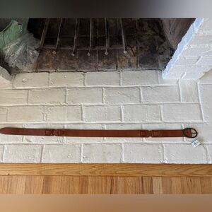 Universal Thread Cognac Leather Belt with Oval Buckle